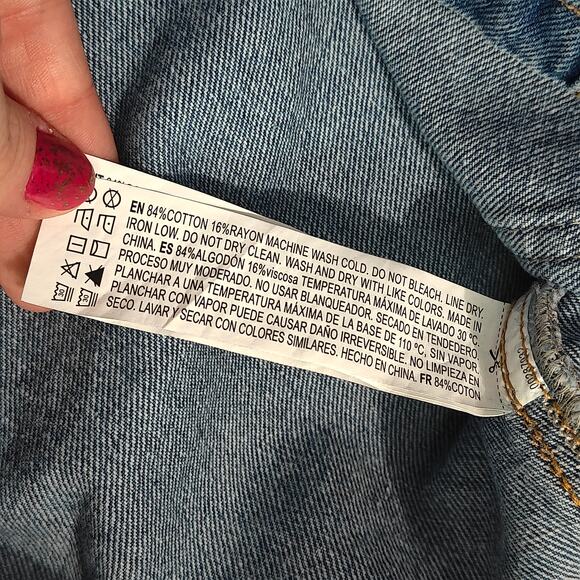 Forever 21 Denim Overalls Dress Junior’s Size Small Front Pockets Blue - Picture 3 of 4